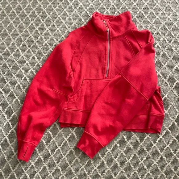 Lululemon Athletica Red Scuba Oversized Hoodie - Picture 4 of 8